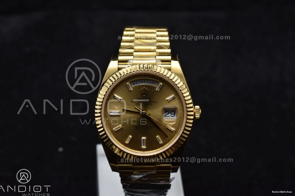 On VR3255 Dial YG Edition Sustainable 228238 654 Best 40 Bracelet Date ARF Crystal Weight) 1:1 President (Gain Gold Day 0415